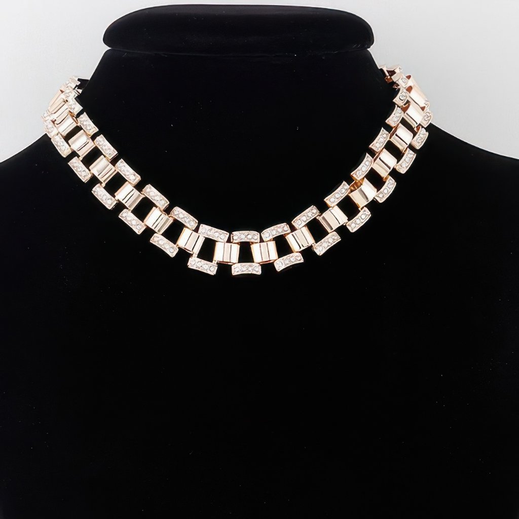 Jeweled Box Chain Necklacee